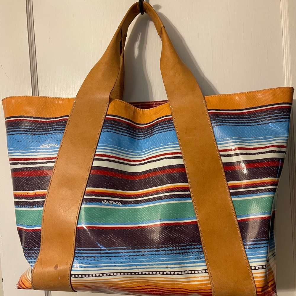 Deanna Canvas Stripe Large Carryall